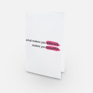 Inspirational Quote - english/french greeting card