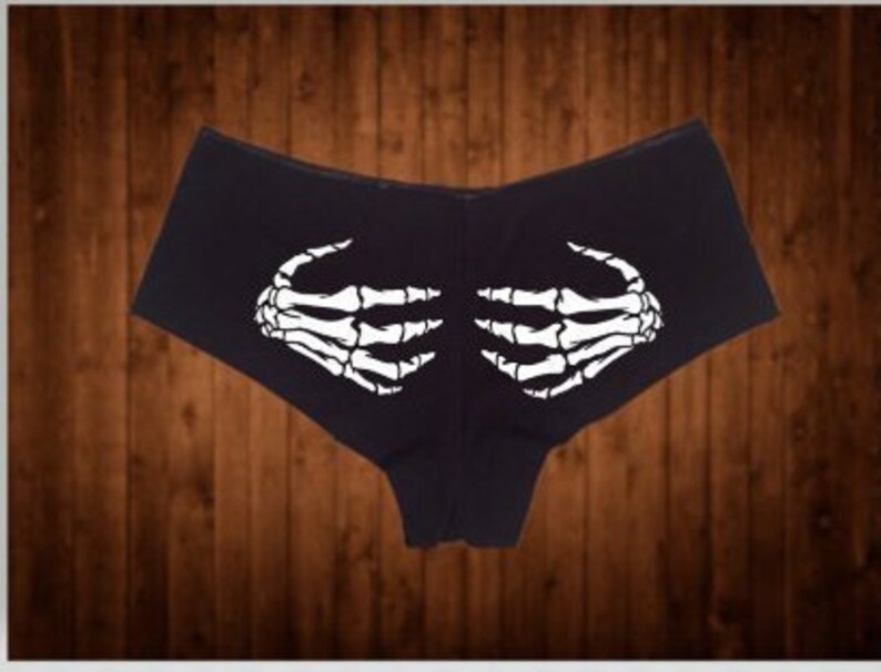 Skeleton Panties skull panties personalized panties Etsy