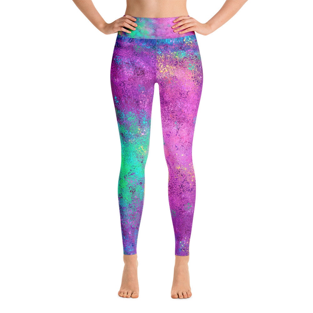 Yoga Leggings mermaid leggings watercolors mermaid womens | Etsy