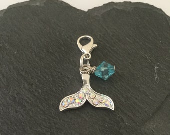 Whale tail clip on charm/ whale tail zipper pull/ whale tail jewellery /animal clip on charm / animal jewellery / animal gift