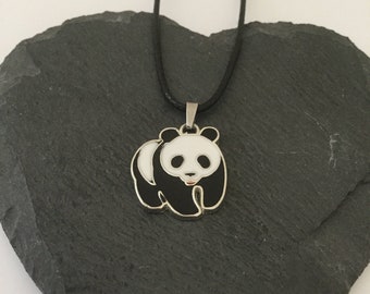 Everyday Jewelry 20 Inch Chain Silver Necklace Giant Panda Oval Necklace Mindfulness Jewelry Meditation Yoga Necklace Bridesmaid Gift