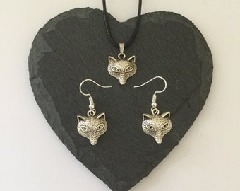 Fox jewellery set / animal jewellery set / fox jewellery / fox lover gift / wildlife jewellery / animal jewellery / animal lover gift