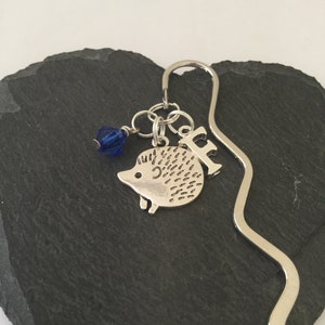 Hedgehog initial bookmark / animal bookmark / bookmarks / personalised bookmark / personalised gift / animal lover gift / book lover gift