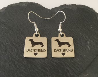 Dachshund earrings / dachshund jewellery / dachshund gift / pet jewellery / dog jewellery / animal jewellery / animal lover gift