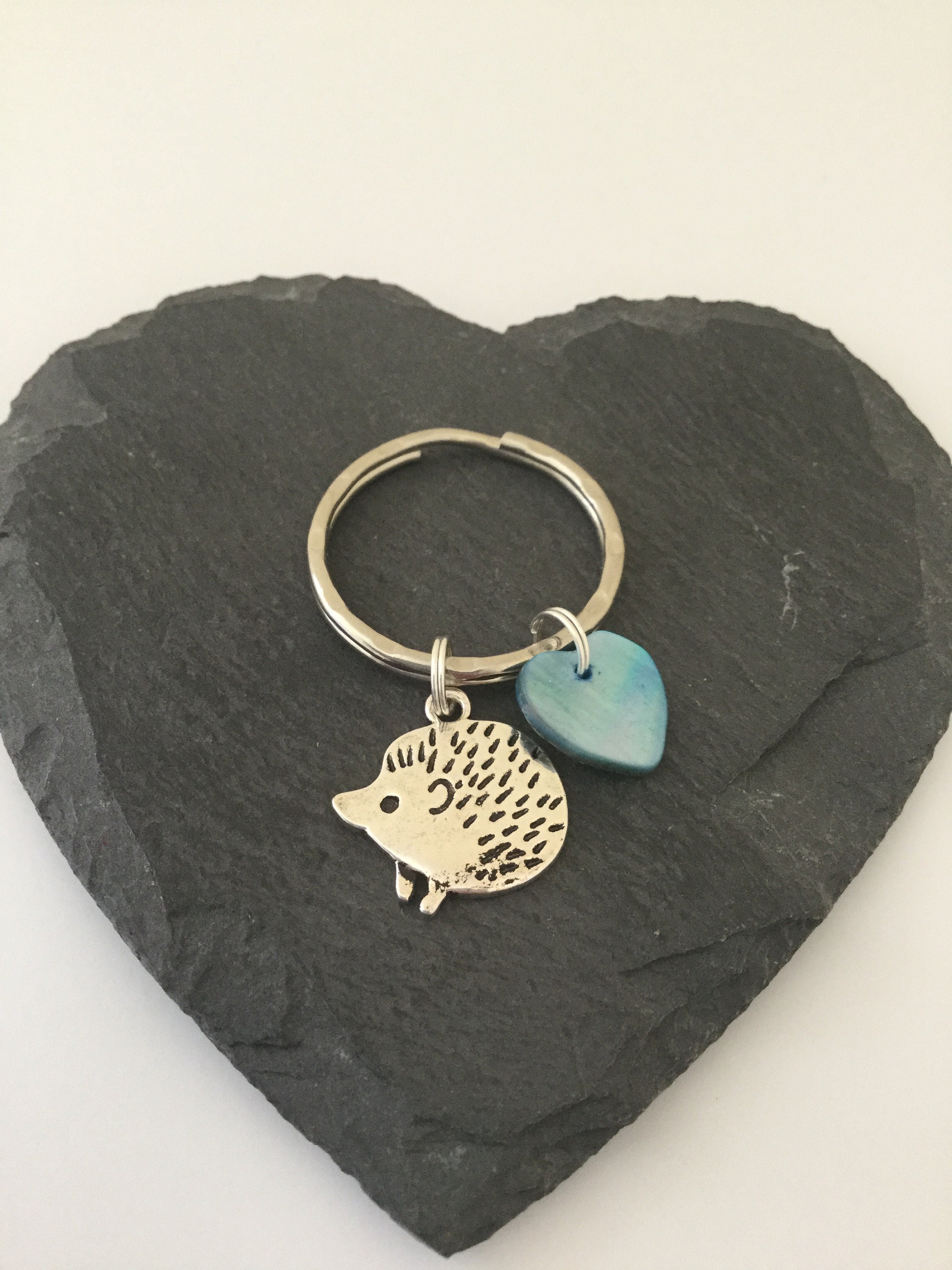Hedgehog Keyring / Hedgehog Keychain / Hedgehog Gift / Animal Etsy