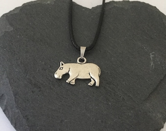 Hippo necklace / hippo jewellery / animal necklace / animal jewellery / animal lover gift