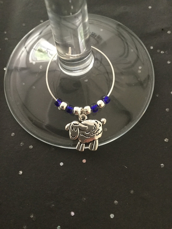 Cow wine glass charm animal wine glass charms wine charms wine glass decor animal lover gift wine lover gift