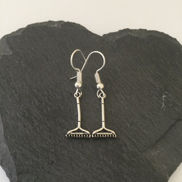 Garden rake earrings / gardeners earrings / gardeners jewellery / quirky earrings / quirky jewellery