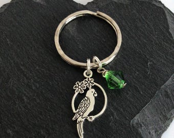 DALANE Portachiavi Acrilico A Forma Di Pappagallo Macaws, Regalo Divertente Per Donne E Ragazze. Accessorio Per Borsa E Auto