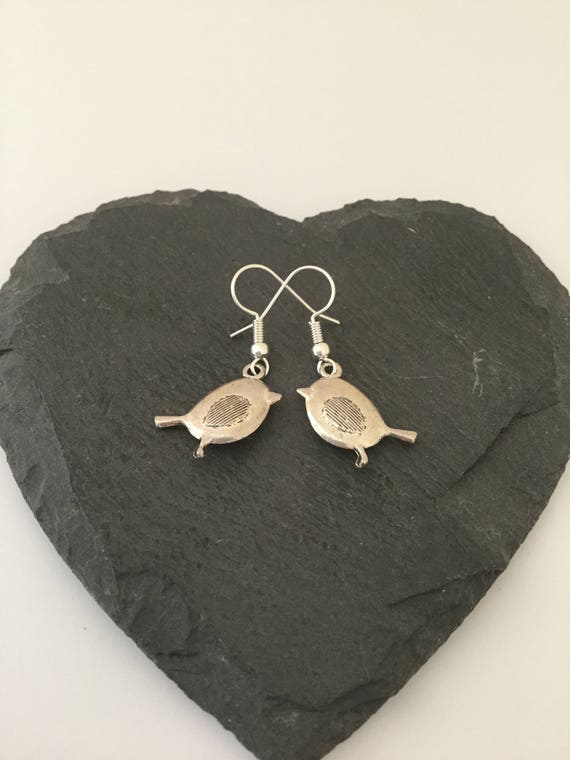 Robin earrings / robin jewellery / bird earrings / bird lover Etsy