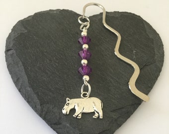 Hippo bookmark / animal bookmark / animal lover gift / bookmarks / book accessories / reading accessories / book lover gift