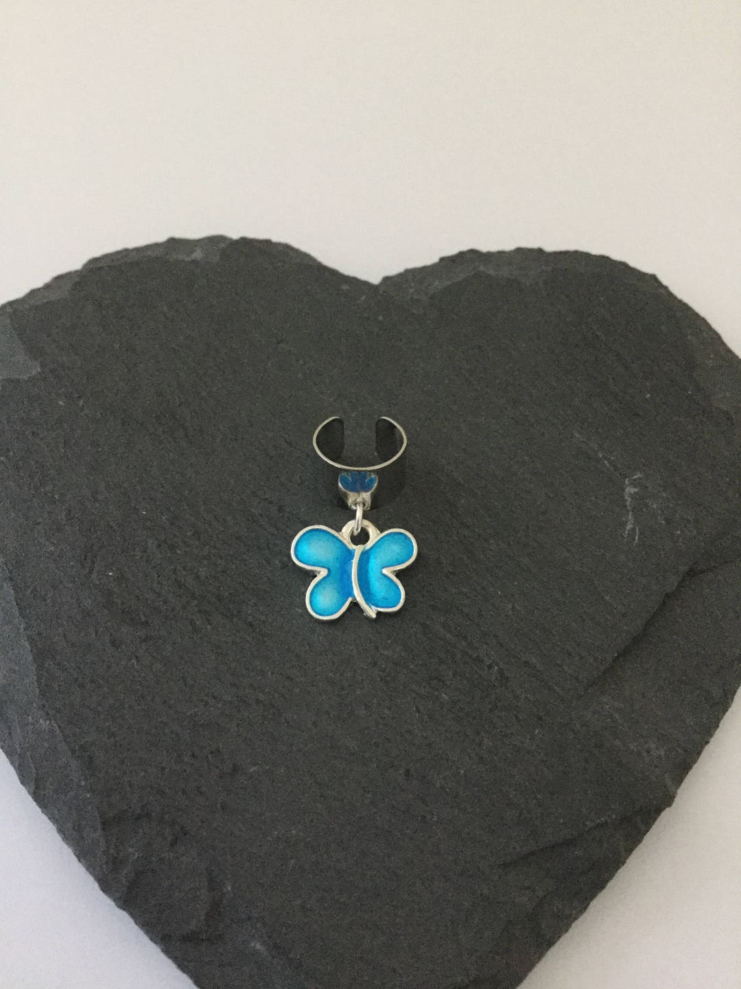 Blue Butterfly Ear Cuff / Animal Ear Cuff / Ear Cuff / Non Etsy