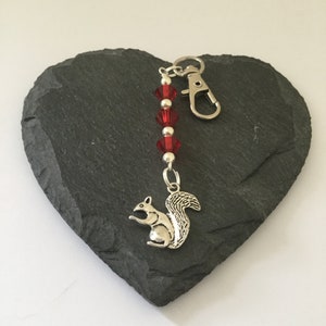 Squirrel bag charm / animal bag charm / bag charms / wildlife gift / squirrel gift / animal lover gift