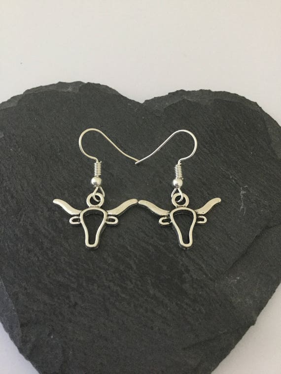 Cattle Earrings / Cow Jewellery / Animal Jewellery / Animal Lover Gift /  Country and Western Jewellery / Cowgirl Jewellery 