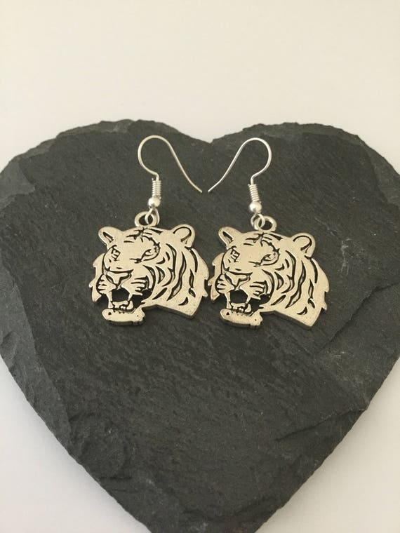 Tibetan silver Tiger earrings