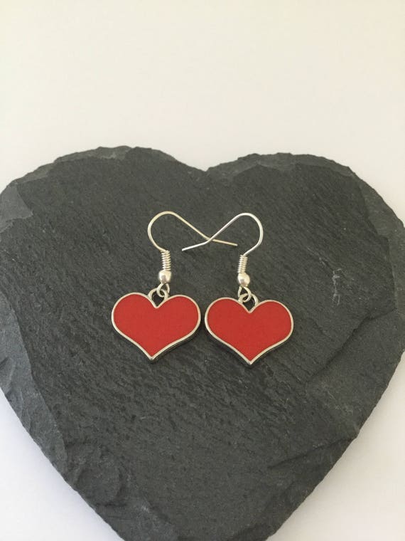 Red Heart Earrings / Heart Earrings / Heart Jewellery / Heart Gift /  Valentines Day Gift / Valentines Earrings / Valentines Jewellery -   Ireland