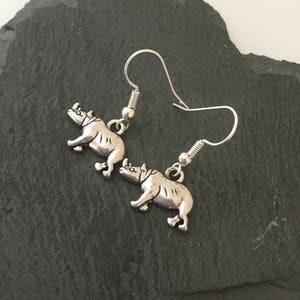 Rhino earrings / Rhino jewellery / animal earrings / animal jewellery / animal lover gift image 3