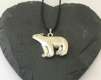 Polar bear necklace / polar bear jewellery /polar bear gift / wildlife jewellery / Christmas jewellery/ animal jewellery / animal lover gift
