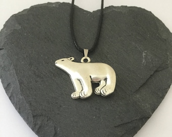 Polar Bear Necklace: Zinc Alloy Wildlife Jewelry