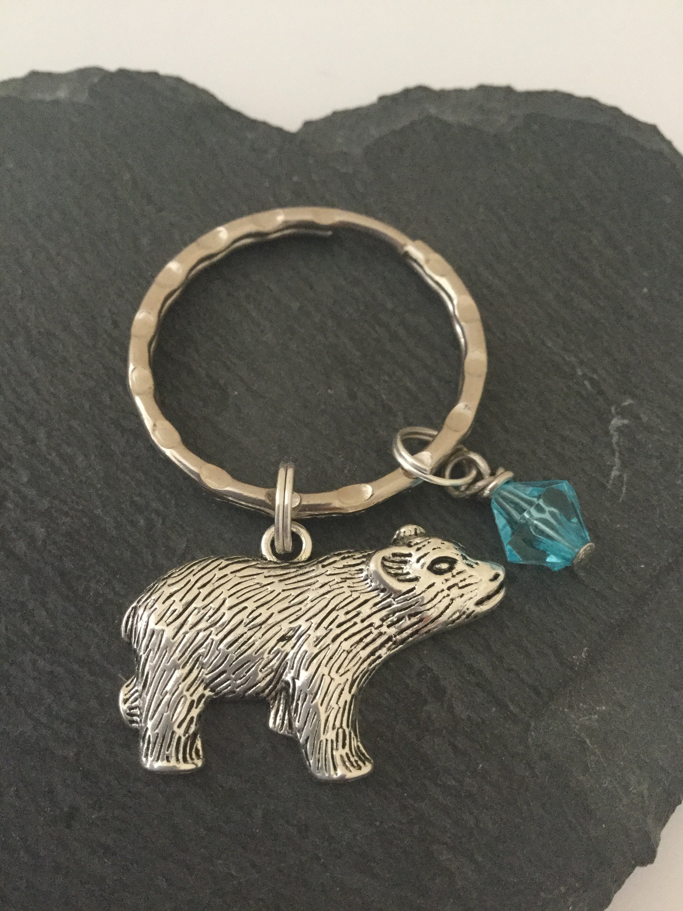 Bear keyring / bear keychain / bear gift / wildlife gift / Etsy