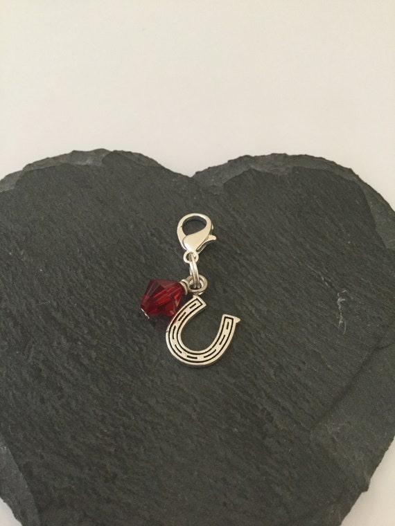 Horseshoe Clip on Charm / Horseshoe Zipper Pull / Horseshoe Etsy