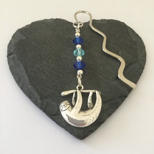 Sloth Bookmark: Beaded Animal Bookmark, Book Lover Gift