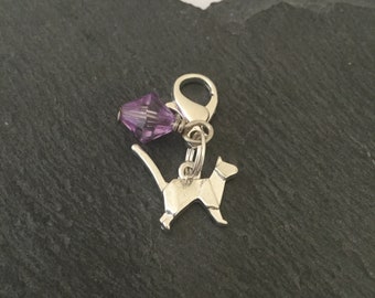Cat clip on charm / cat zipper pull /cat jewellery /cat lover gift /pet jewellery / animal clip on charm / animal zipper pull / animal gift