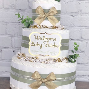 greenery diaper cake