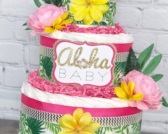 flamingo baby shower cakes