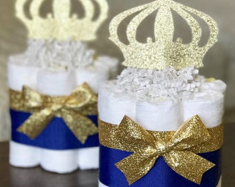 Crown Diaper Cake Baby Shower Centerpiece Baby Shower Decor Etsy