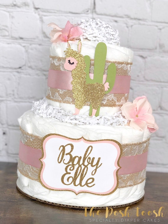 llama diaper cake