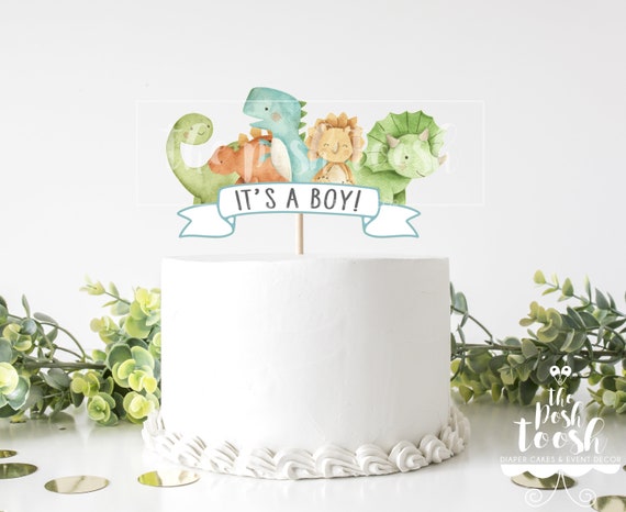 Dinosaur Cake Topper Baby Shower Centerpiece Decor Cake - Etsy México