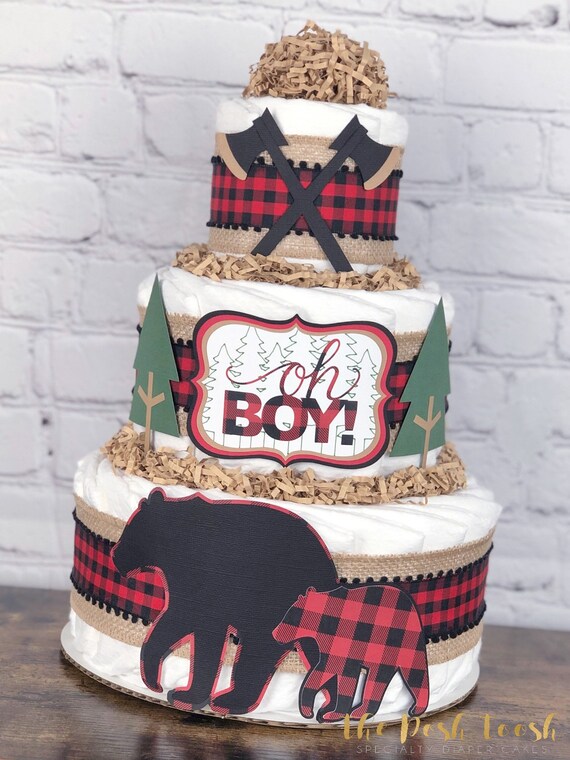 Gateau De Couche De Bucheron Piece Maitresse Virtuelle De Etsy