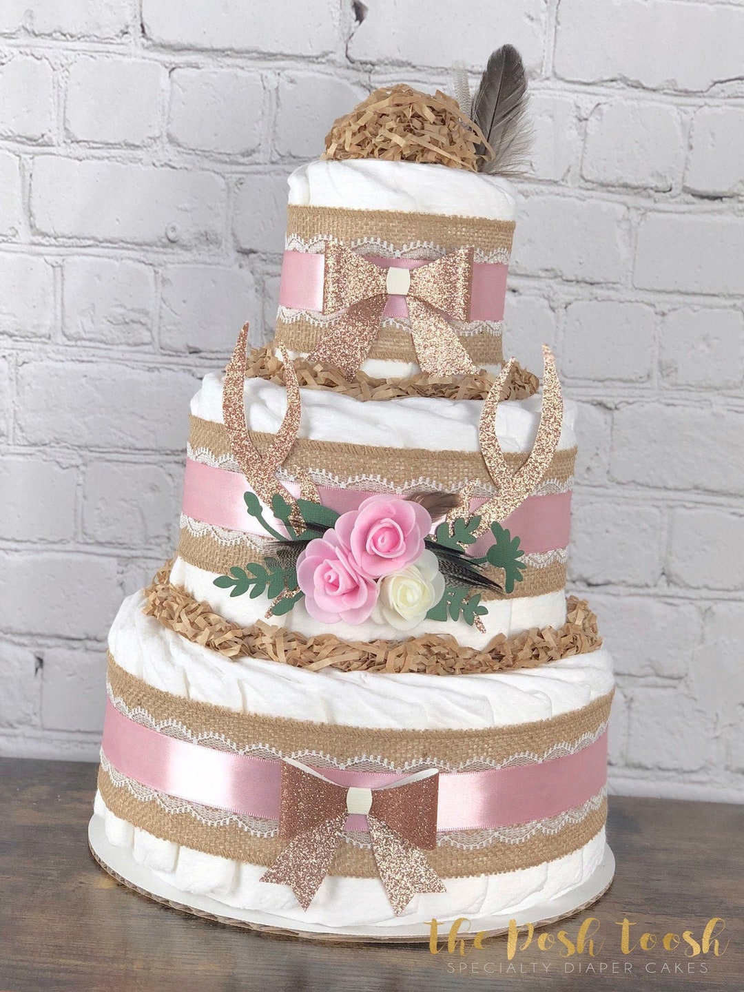 Woods Hunting Diaper Cake Gender Neutral 