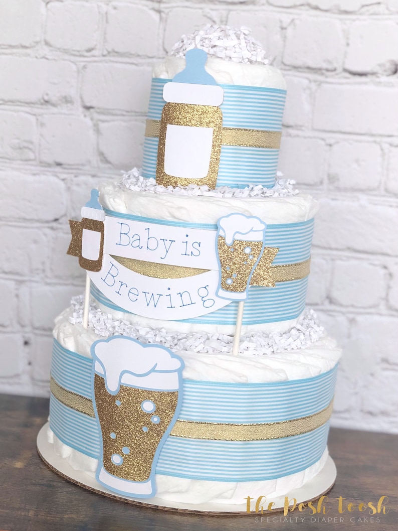 Baby is Brewing Diaper Cake Bottles and Beer Brew Baby Shower Etsy