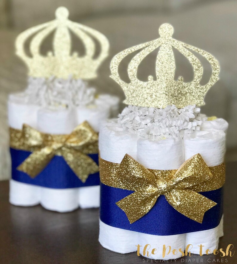 Prince Diaper Cake Baby Shower Centerpiece Baby Shower Etsy