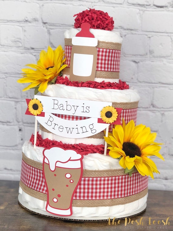 Beer diaper sale cake