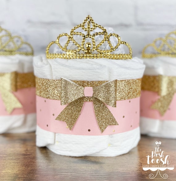 Princess Diaper Cake Set Baby Shower Decor Centerpiece Present