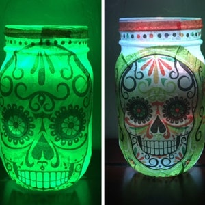 Skull mason jar
