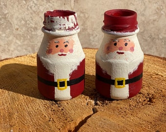 Hand Painted Mini Santas