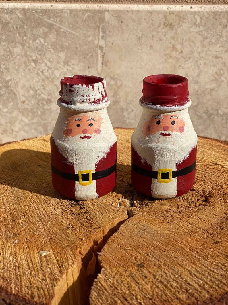 Hand Painted Mini Santas image 1