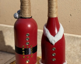 Mr & Mrs Clause Wine Bottles