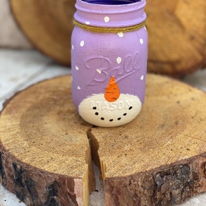 Snowman mason jar image 1