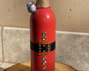 Hand Painted Santa Jacket Bottle