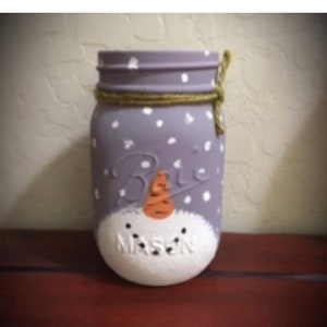 Snowman mason jar image 4