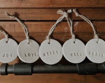 Clay Christmas Ornaments - Set of 5 (Small)