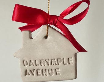 Personalised Clay Ornament - First Christmas in our New Home