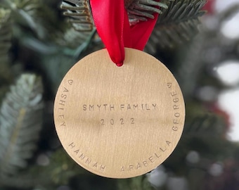 Personalised Brass Ornament - Infinity Circle (Large)