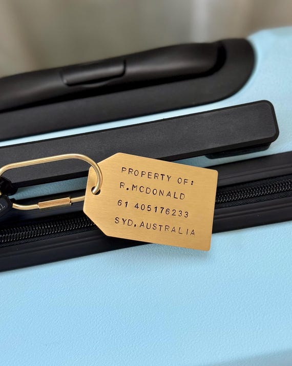 Personalised Brass - Traveller Luggage Tag