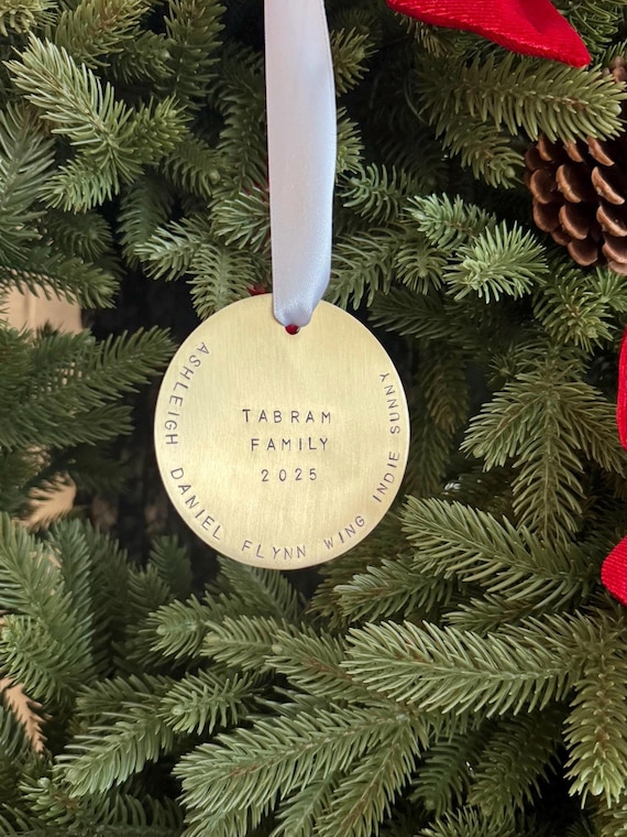 Personalised Brass Ornament - Traditional Bauble